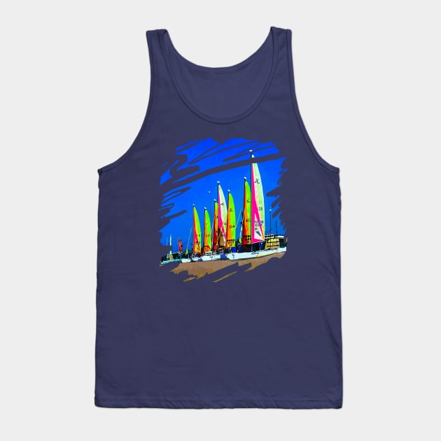 Multicolored sails against the sky Tank Top by Evgeniya